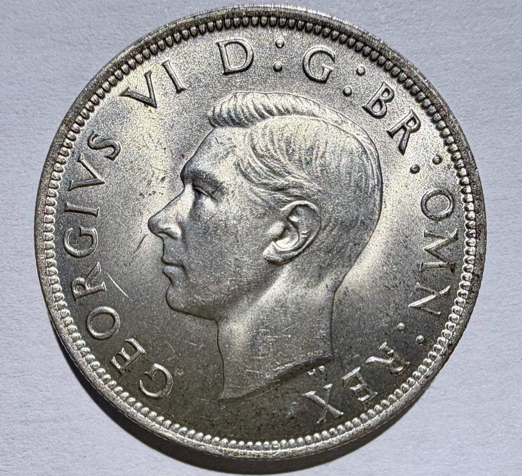 1945 Silver Half Crown - George VI - Excellent lustrous coin