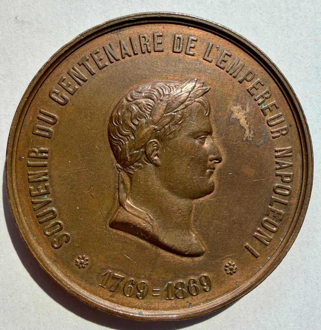 Napoleon I Centenary Medal 1769-1869 Bronze 50mm French Second Empire