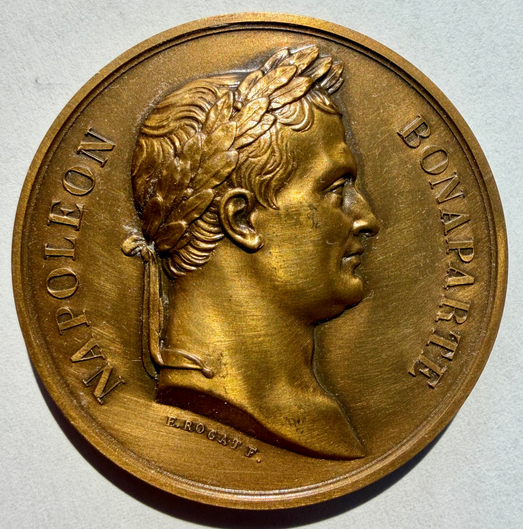 Napoleon Waterloo Bronze Medal by E. Rogat - 42mm - Official 1975 Paris Mint