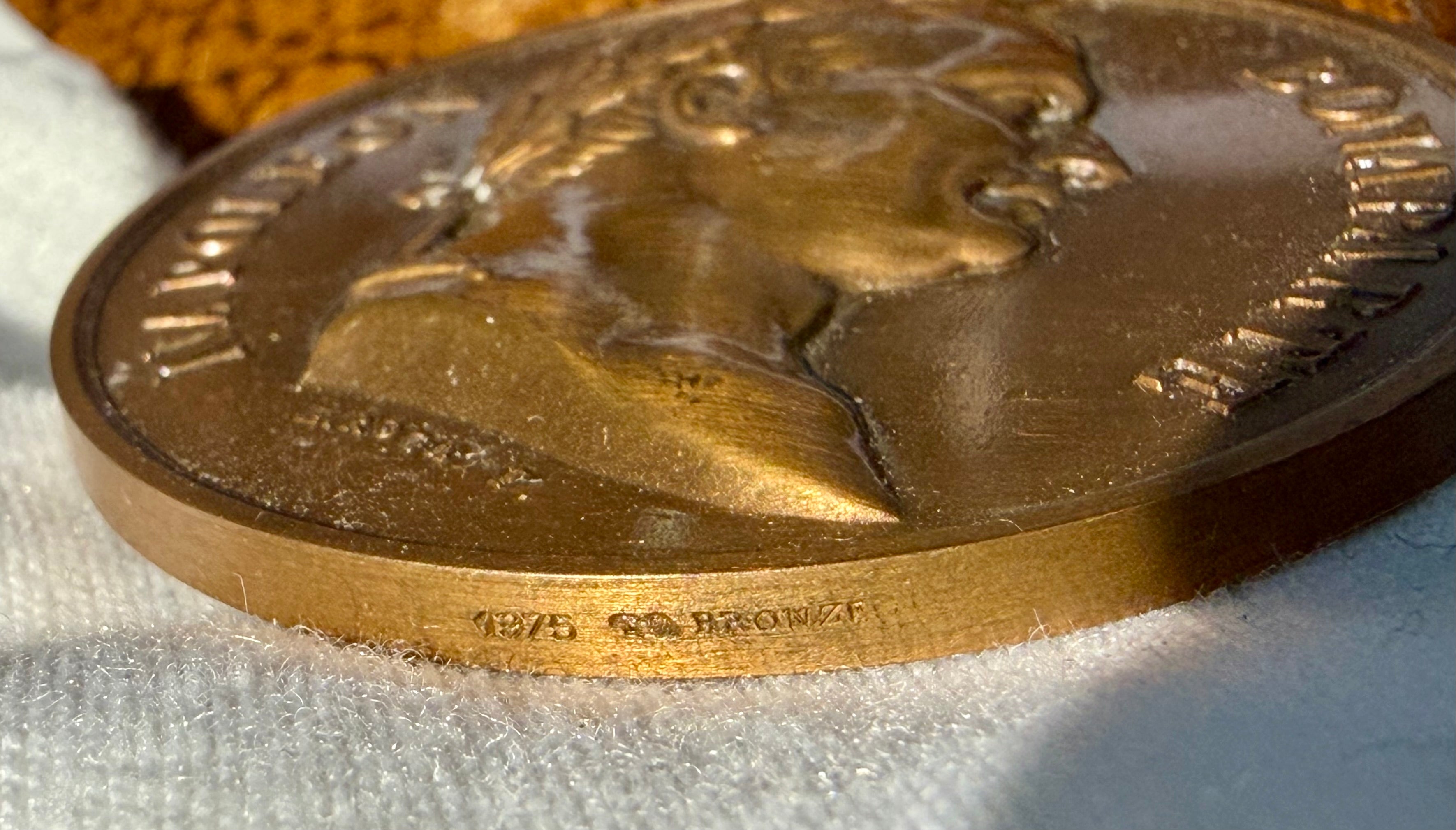 Napoleon Waterloo Bronze Medal by E. Rogat - 42mm - Official 1975 Paris Mint