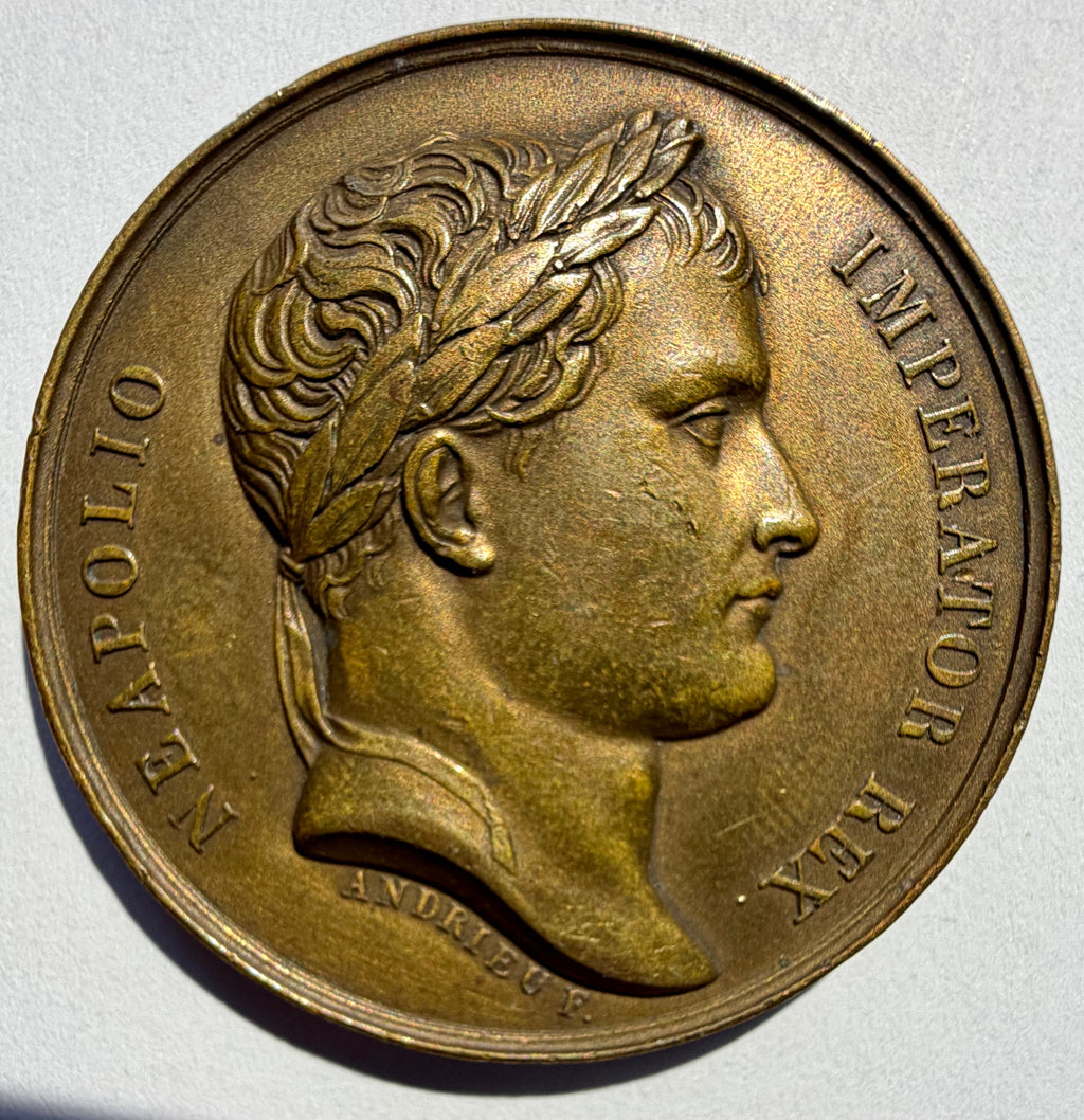 Napoleon I 1808 Stay in Toulouse Bronze Medal - 40mm Andrieu/Denon - Paris Mint