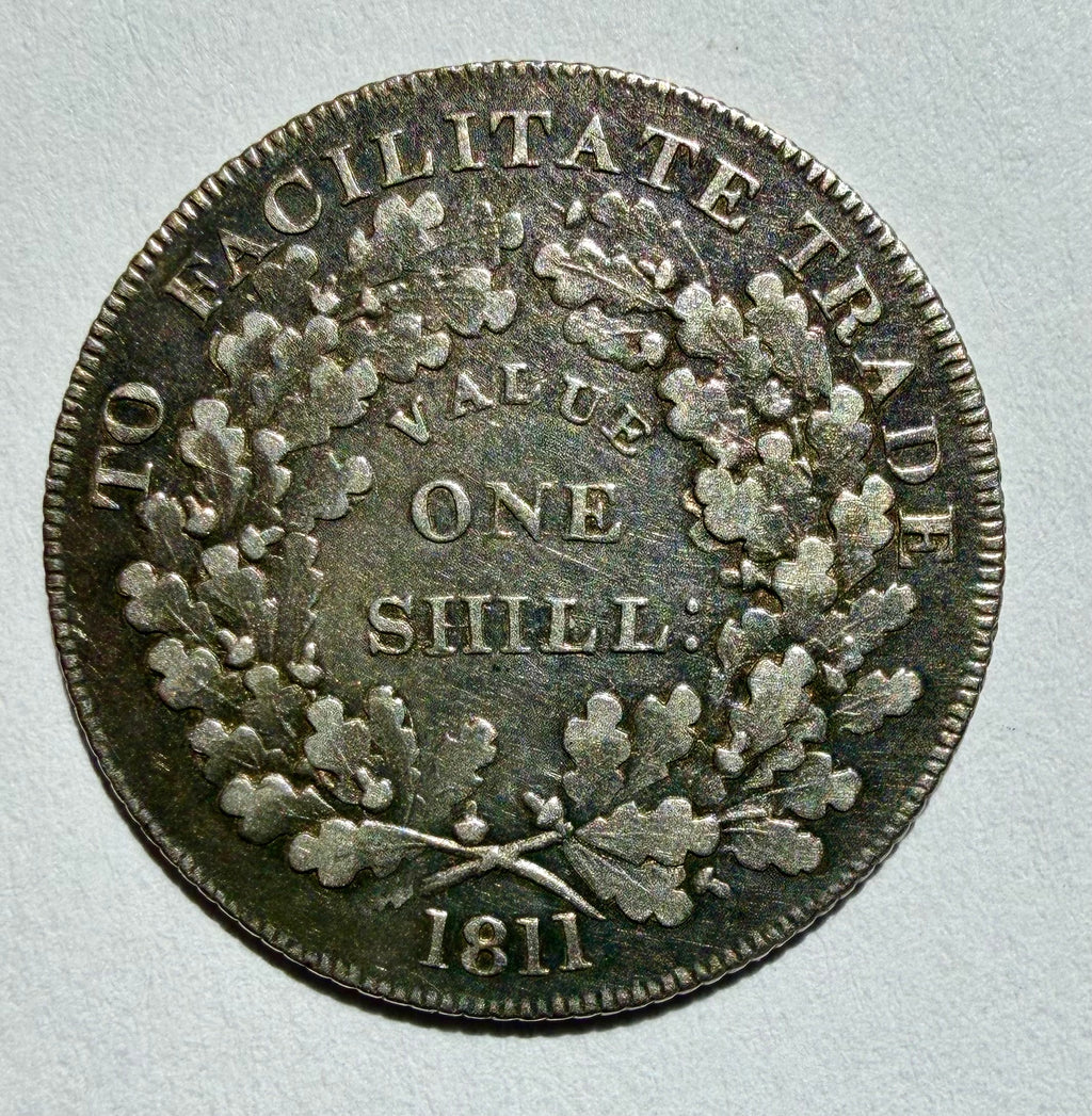 1811 Worcester County & City Silver Shilling Token - Dalton 1