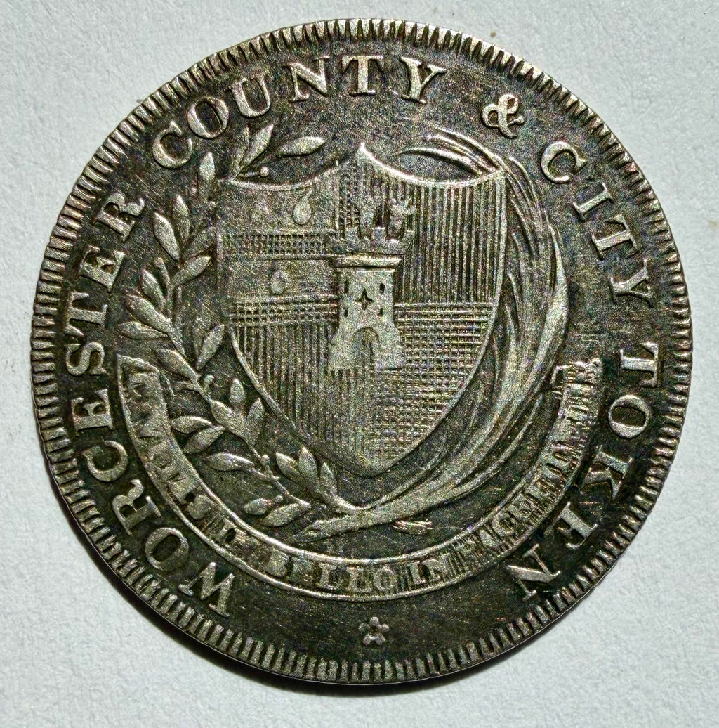 1811 Worcester County & City Silver Shilling Token - Dalton 1