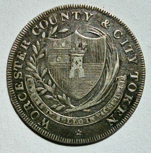 1811 Worcester County & City Silver Shilling Token - Dalton 1