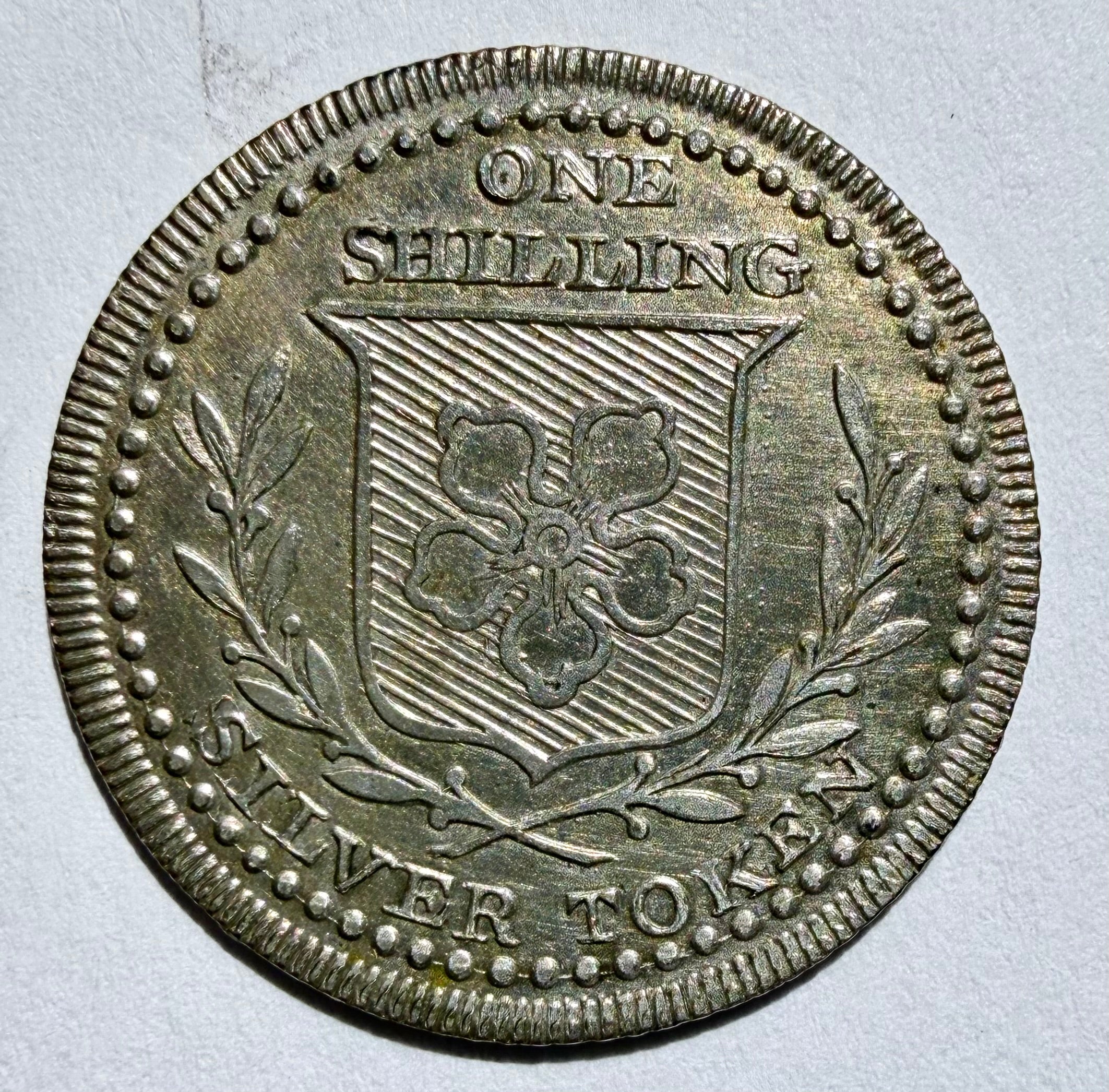 1811 Silver Shilling Token - Derby Leicester Northampton Rutland - H. Morgan D-1