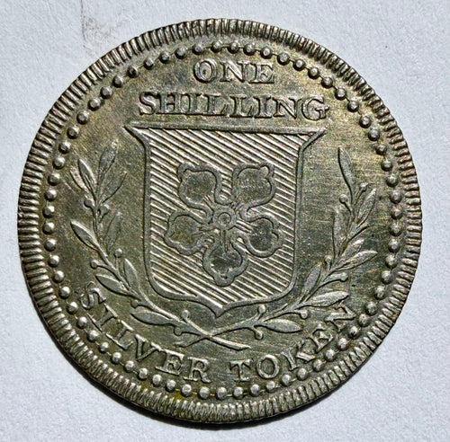 1811 Silver Shilling Token - Derby Leicester Northampton Rutland - H. Morgan D-1