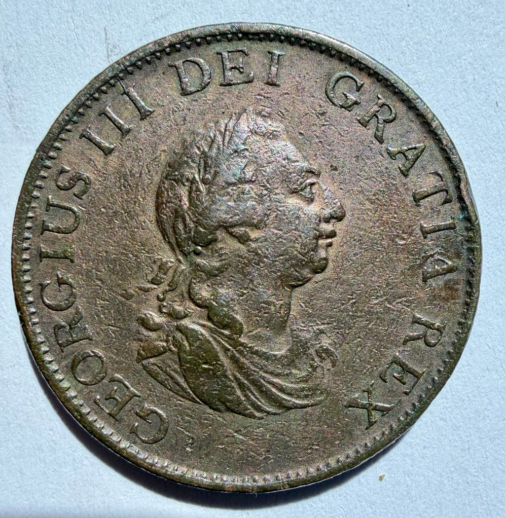1799 George III copper Halfpenny