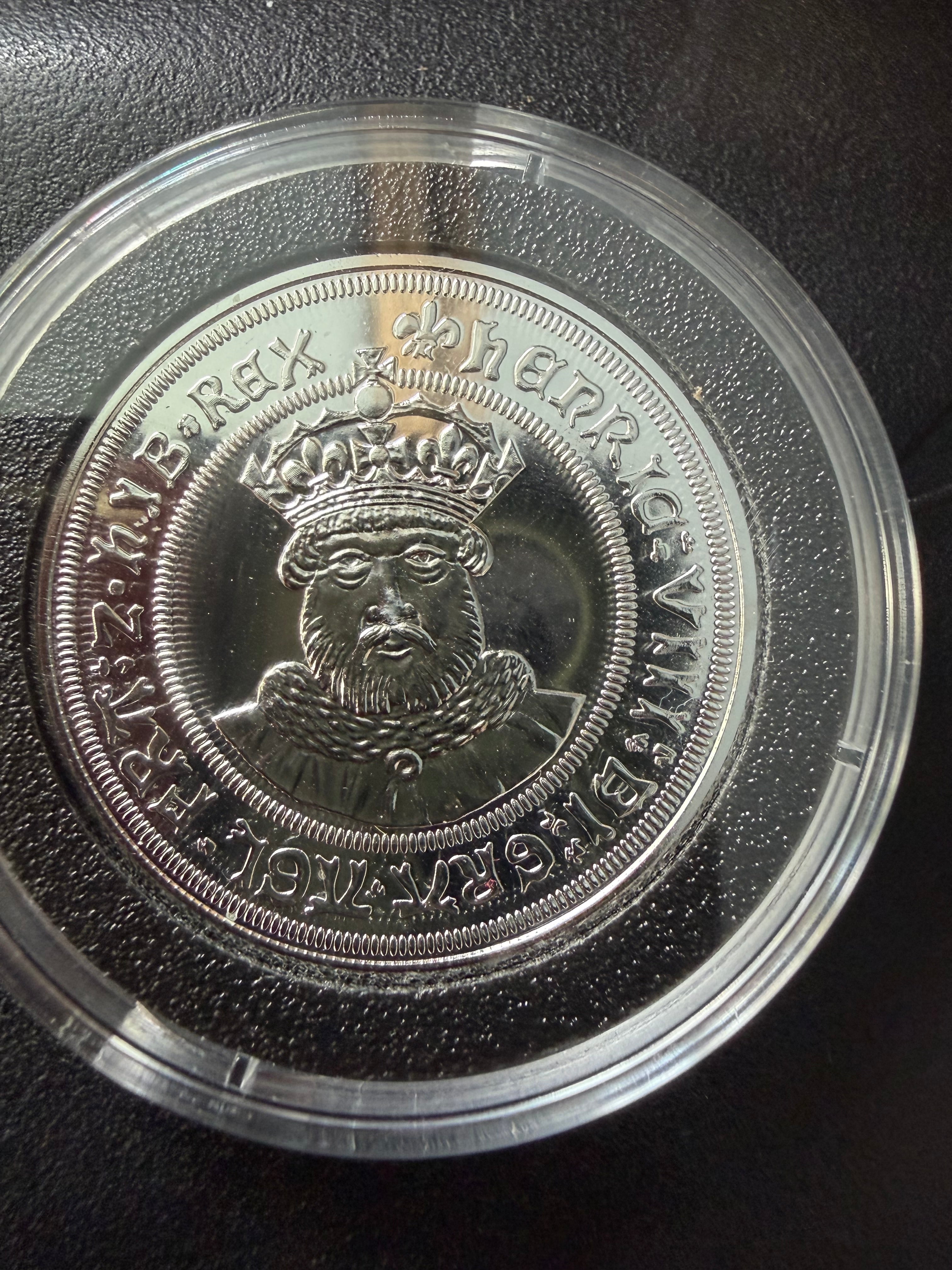 The Millionaires Collection Henry VIII Testoon Silver Proof restrike 14 grams