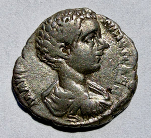 Caracalla as Caesar, 196 - 198 AD, Silver Denarius with Spes-EX Noonans