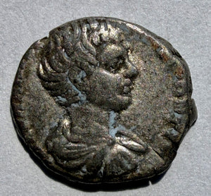 Caracalla AR Denarius - Priestly Implements (Lituus, Axe, Jug) - Ex Noonans