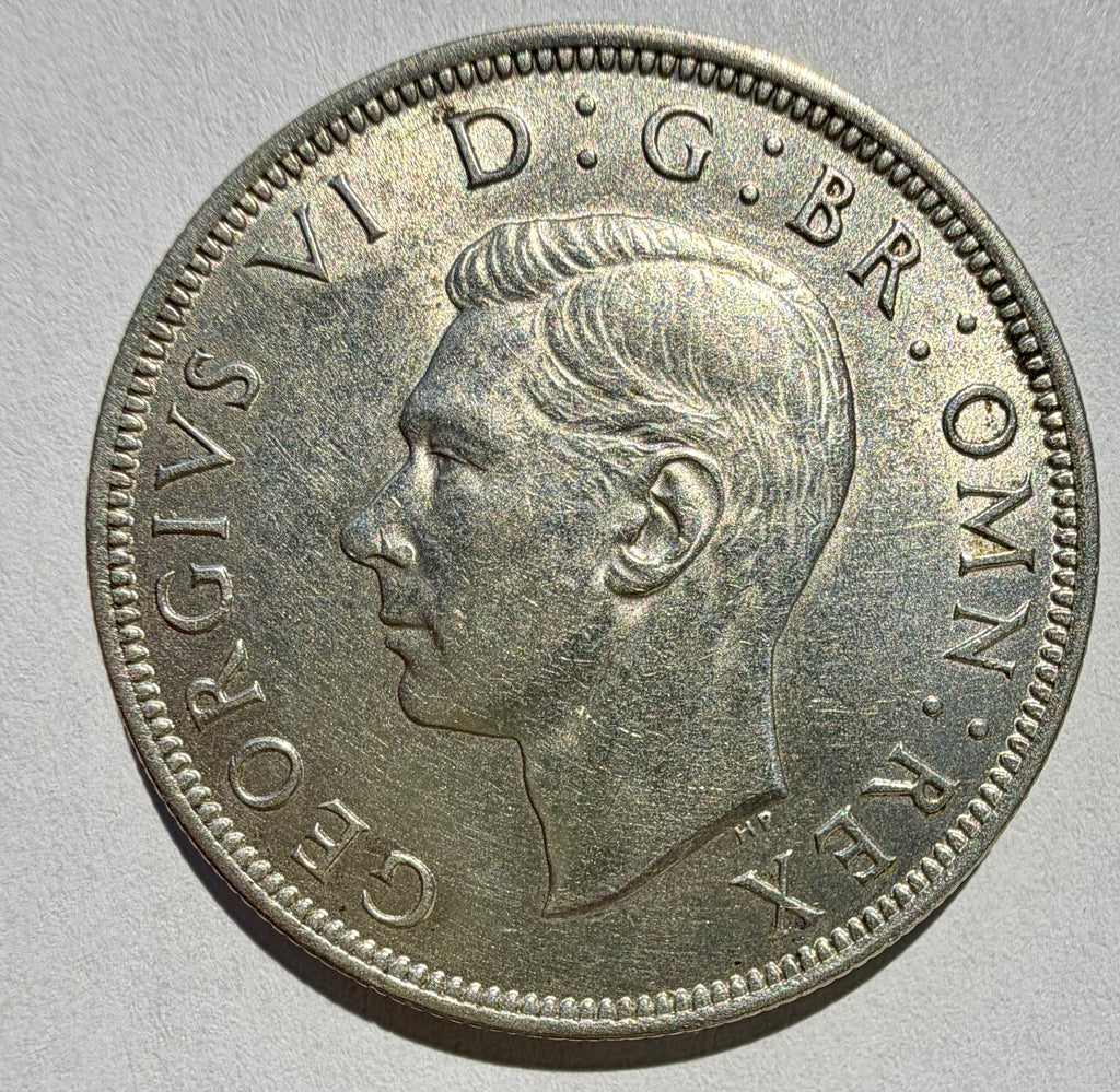 1945 Silver Half Crown - George VI - Excellent lustrous coin