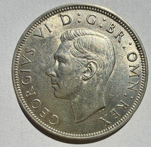 1945 Silver Half Crown - George VI - Excellent lustrous coin