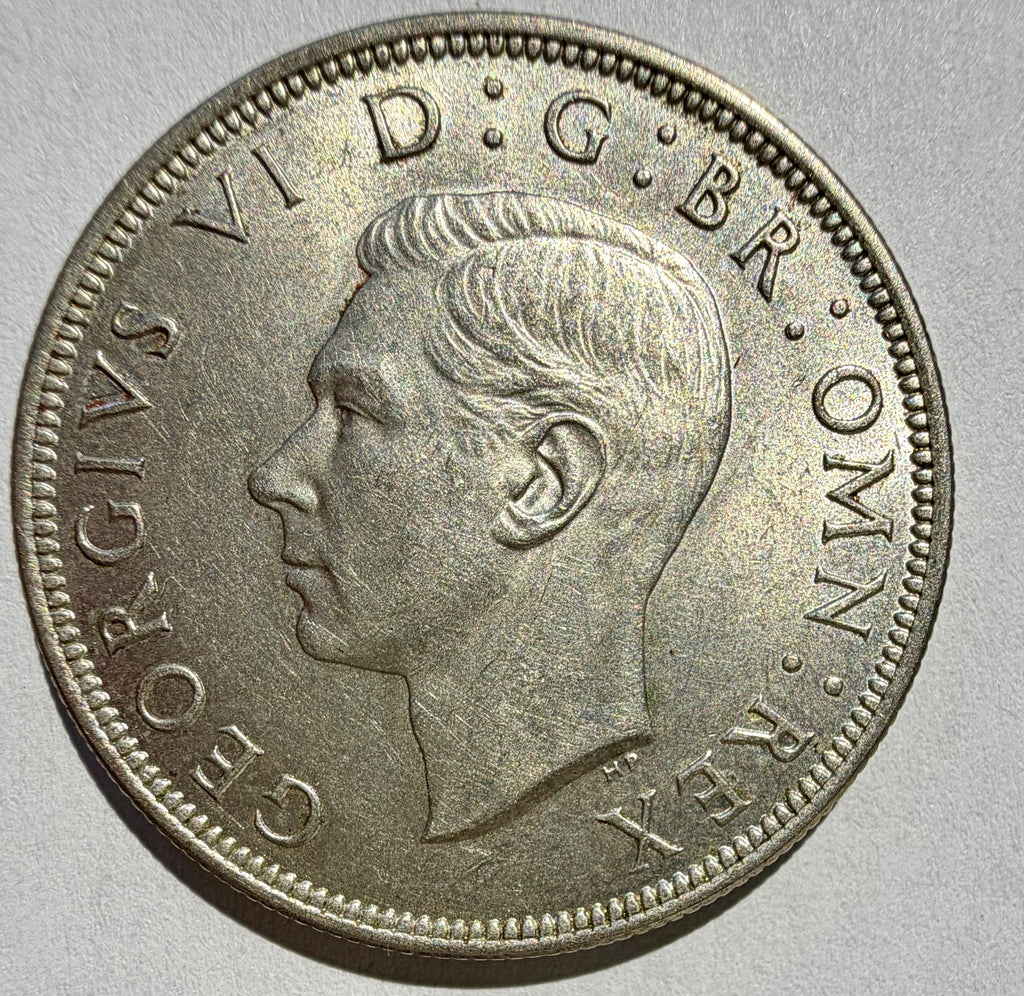 1945 Silver Half Crown - George VI - Excellent lustrous coin