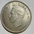 1945 Silver Half Crown - George VI - Excellent lustrous coin