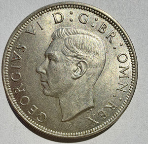 1945 Silver Half Crown - George VI - Excellent lustrous coin