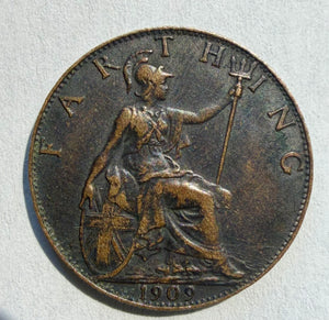 Edward VII farthing 1909-high grade