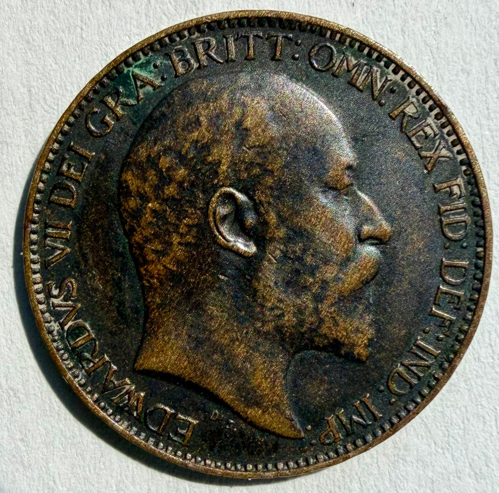 Edward VII farthing 1909-high grade