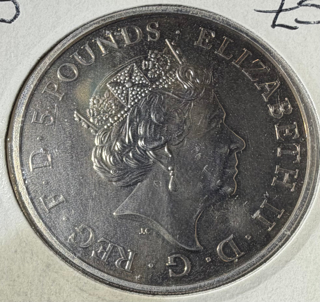 2015 The Royal Birth Duke + Duchess of Cambridge five pounds £5