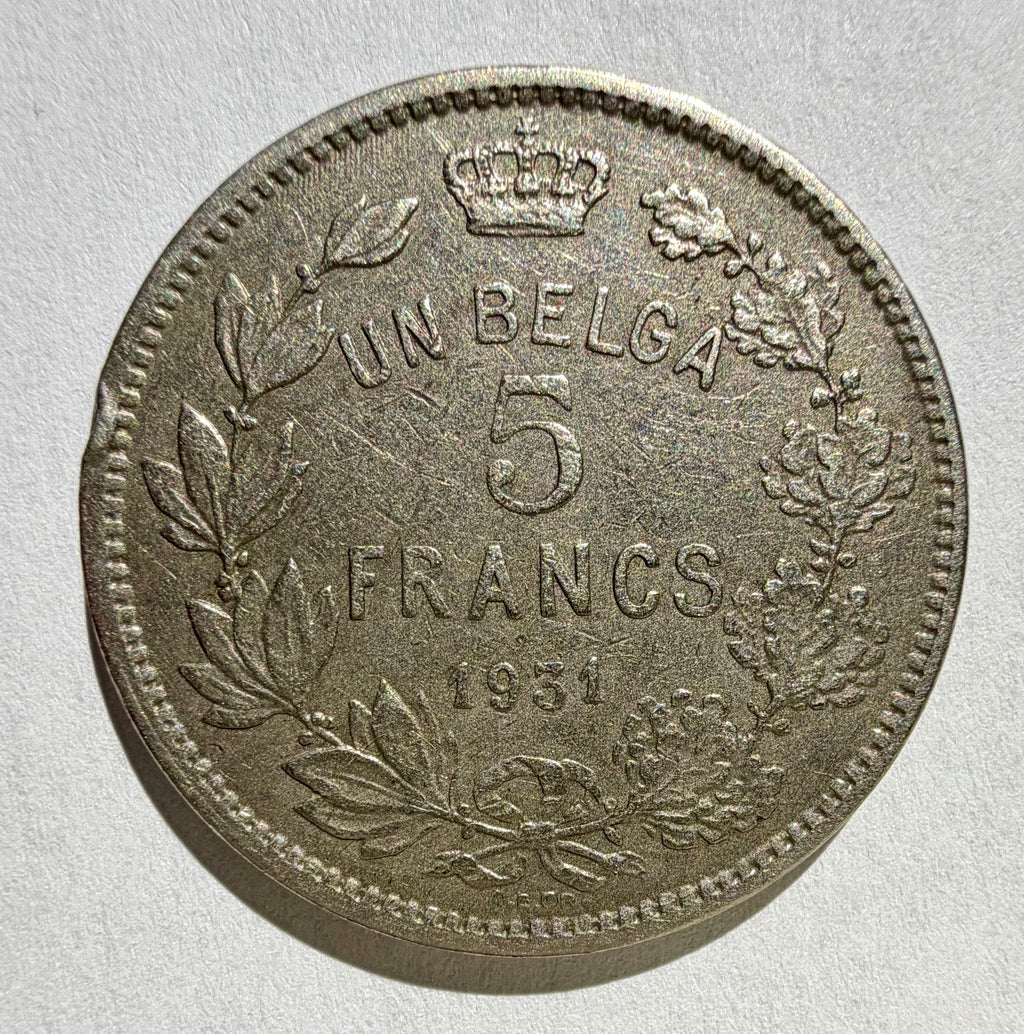 Belgium 5 Francs 1931