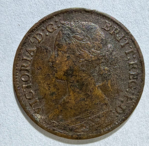 Victoria  farthing 1865 TB