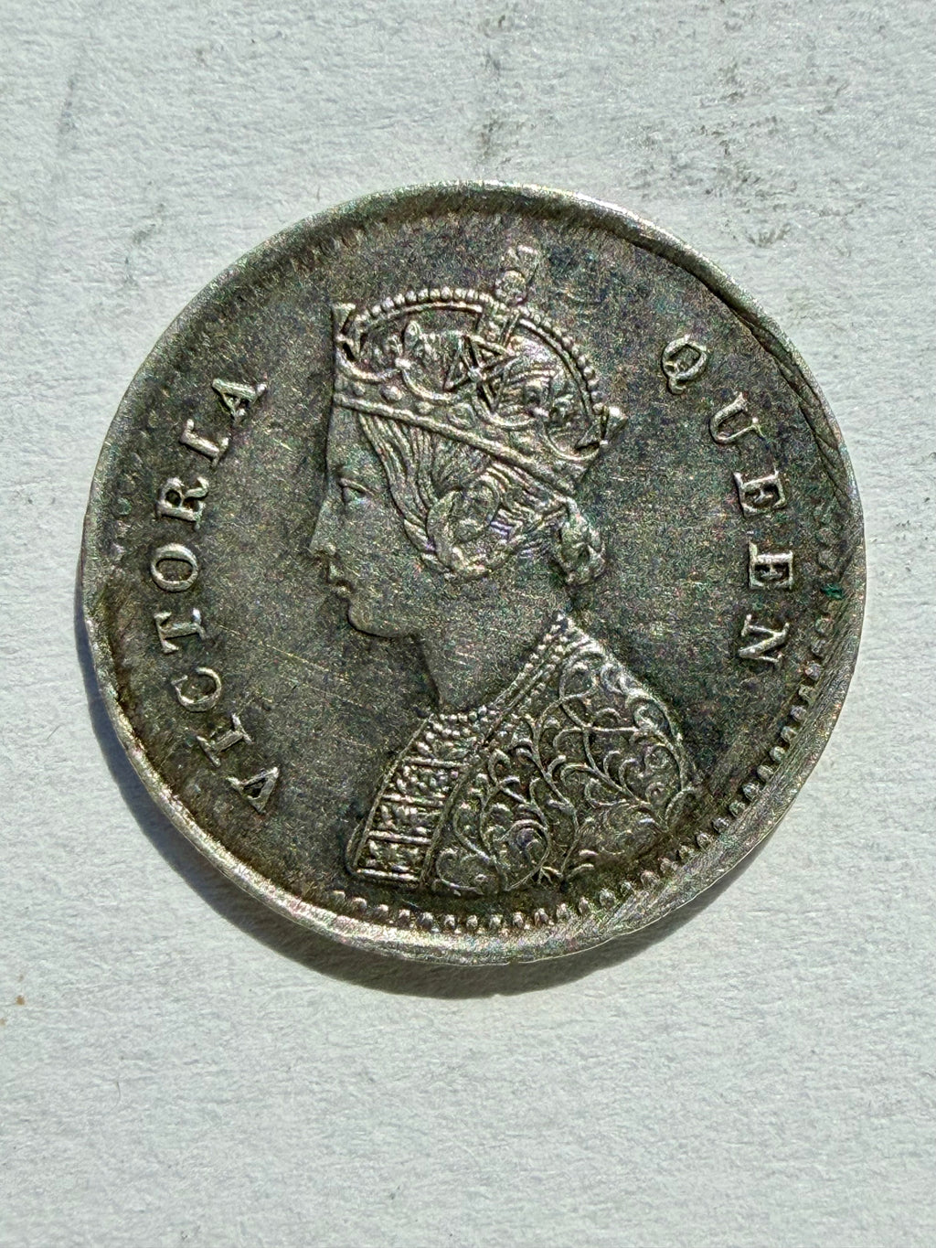 India 2 Anna 1862 Bombay-high grade