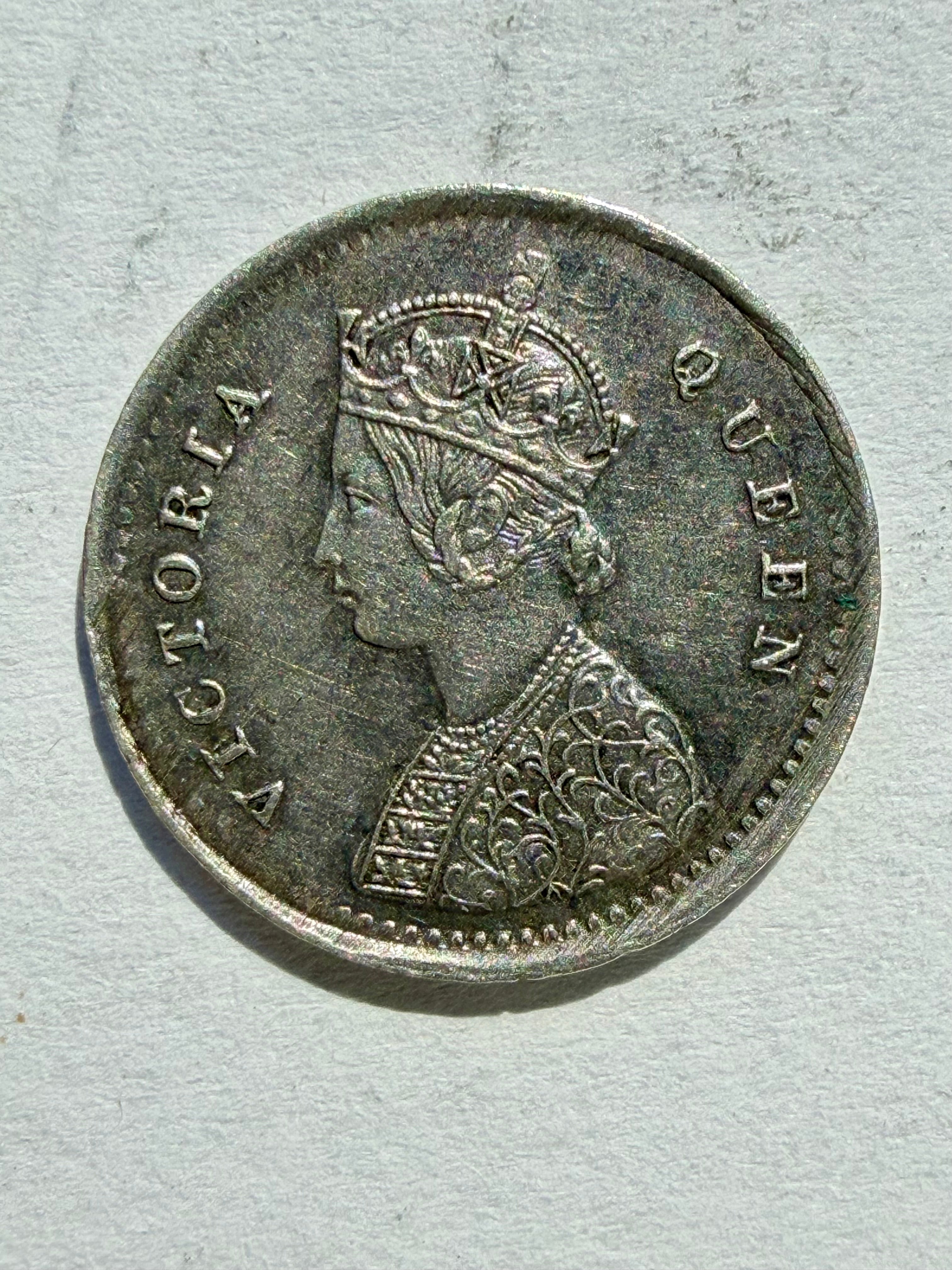 India 2 Anna 1862 Bombay-high grade