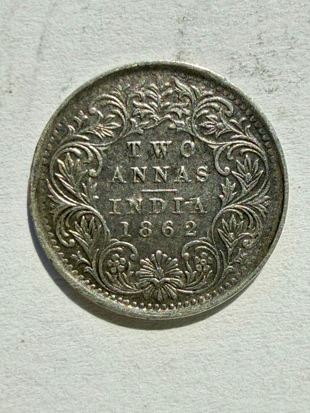 India 2 Anna 1862 Bombay-high grade
