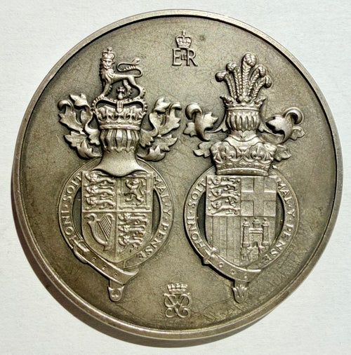 1972 Silver Wedding Medal by John Pinches Queen Elizabeth Sterling Silver 62g
