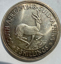 1948 South Africa George VI .800 Silver 5 Five Shilling Crown-Excellent