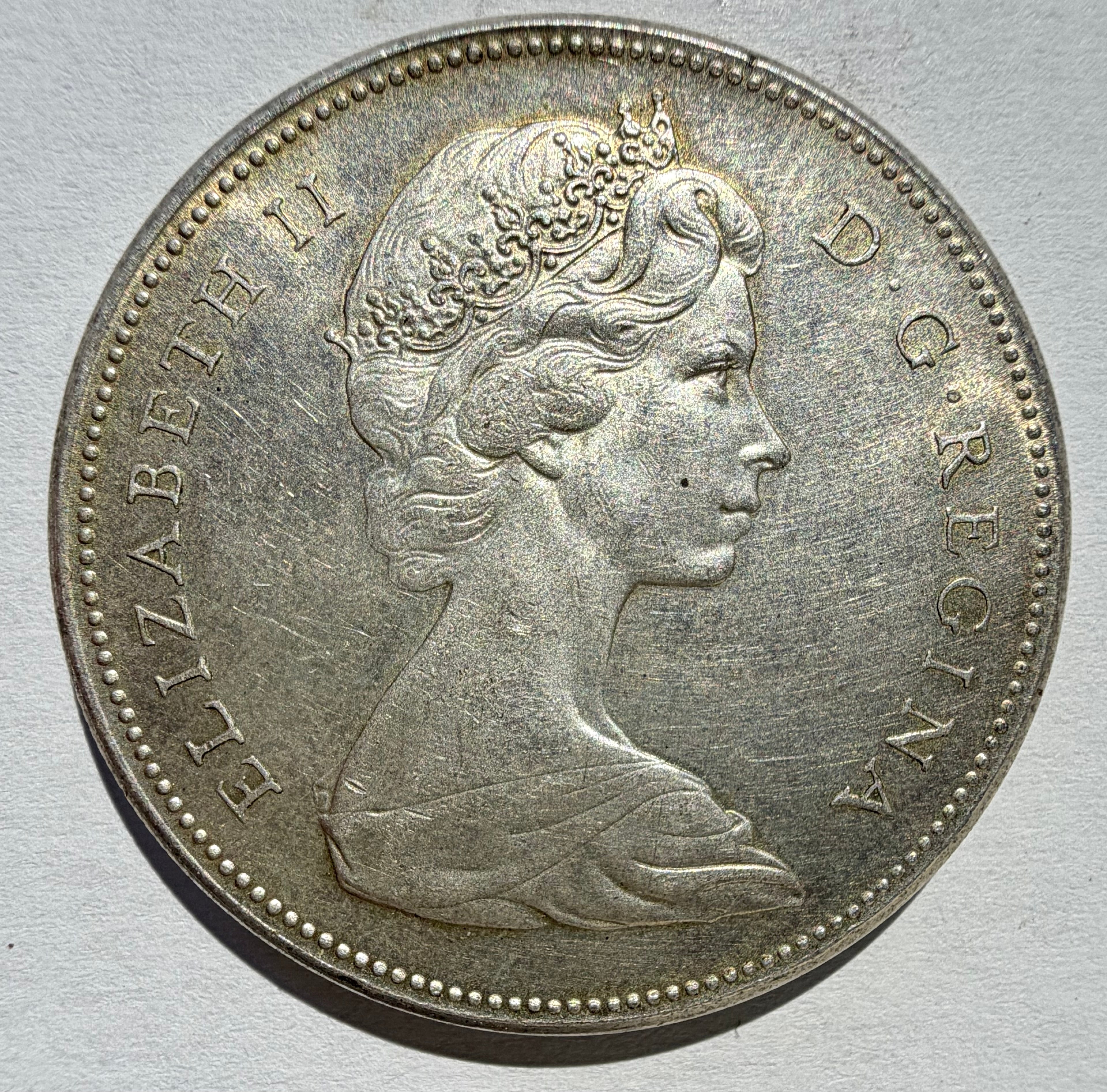 1967 Canada Elizabeth II 1867-1967 Flying Goose Silver Dollar