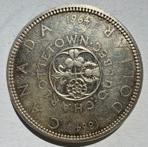 1964 Canada Elizabeth II Silver Dollar-Confederation Conferences