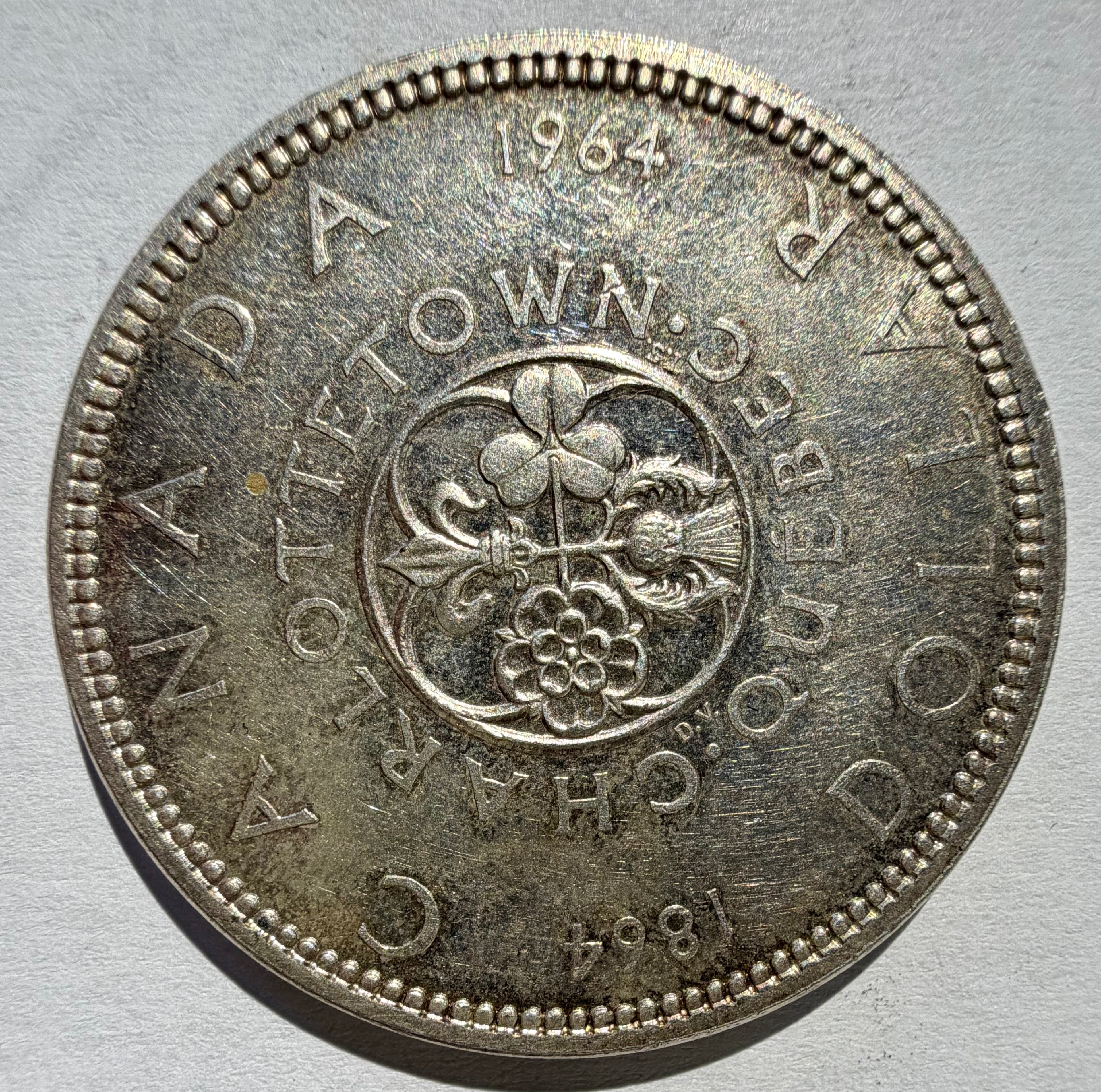 1964 Canada Elizabeth II Silver Dollar-Confederation Conferences