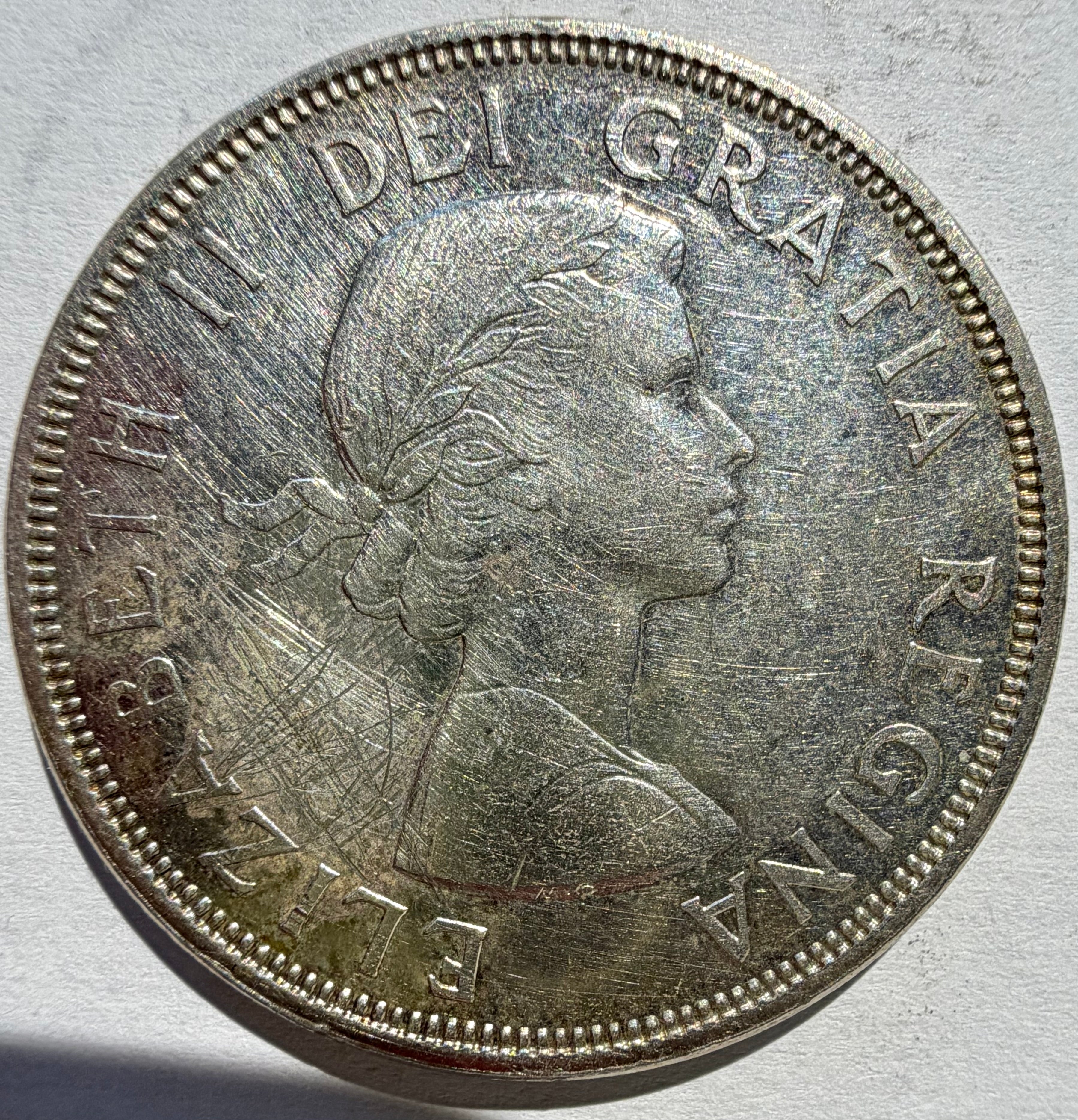 1964 Canada Elizabeth II Silver Dollar-Confederation Conferences