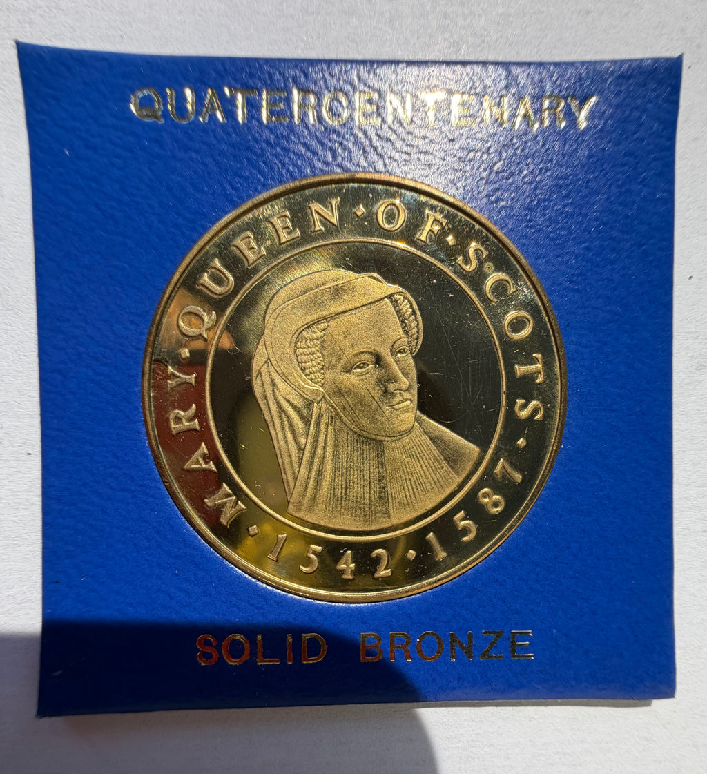 Mary Queen of Scots 400th Anniversary Cased Bronze Medal 1987