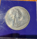 1970 New Zealand One Dollar Coin In Slab. Cook Islands Royal Visit.