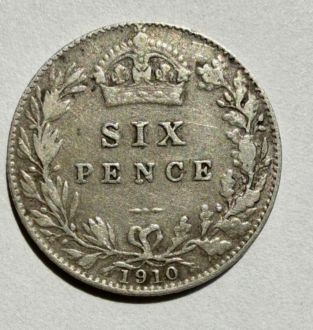 1910 sixpence Edward VII