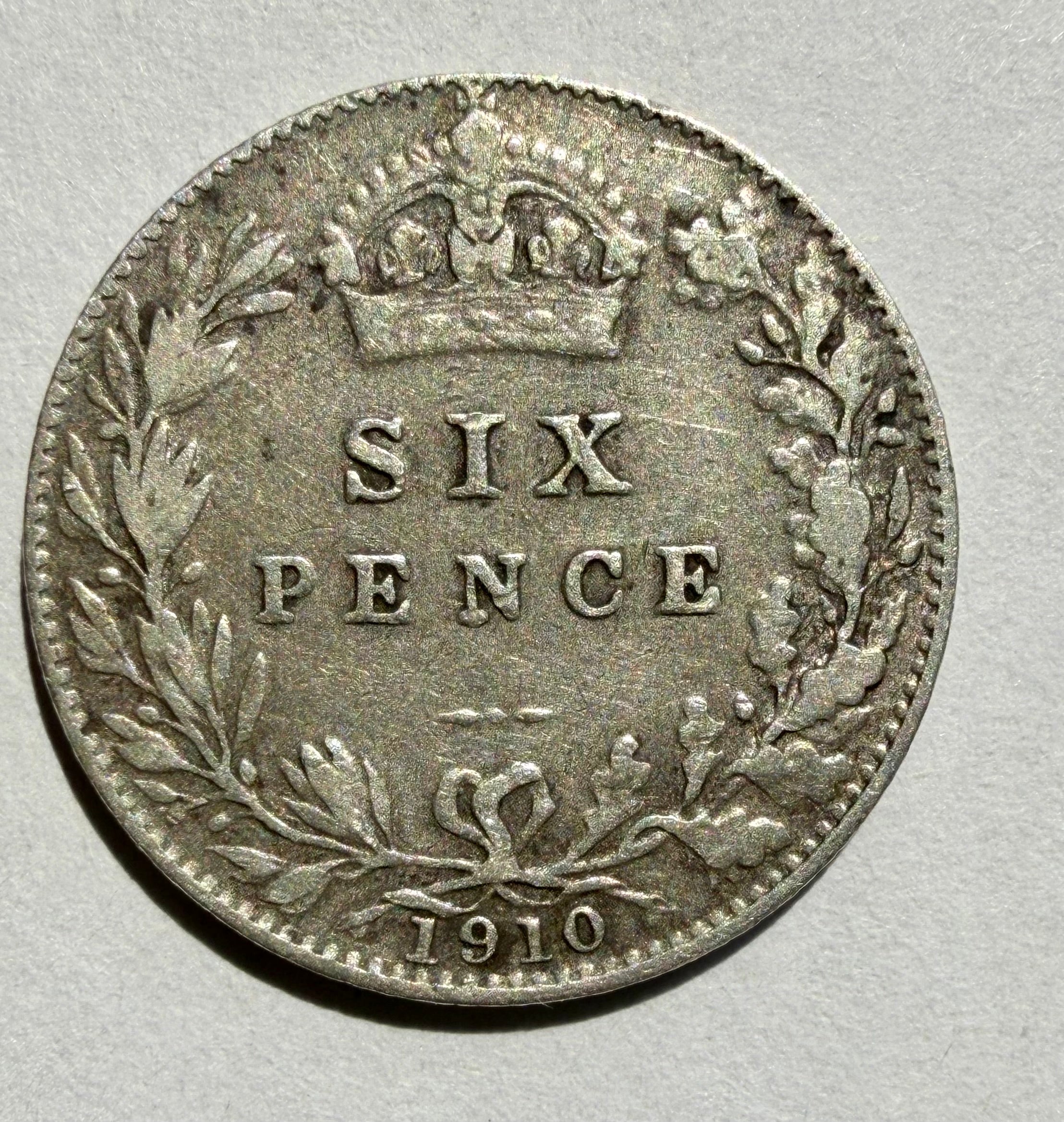 1910 sixpence Edward VII