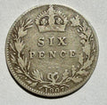 1907 sixpence Edward VII
