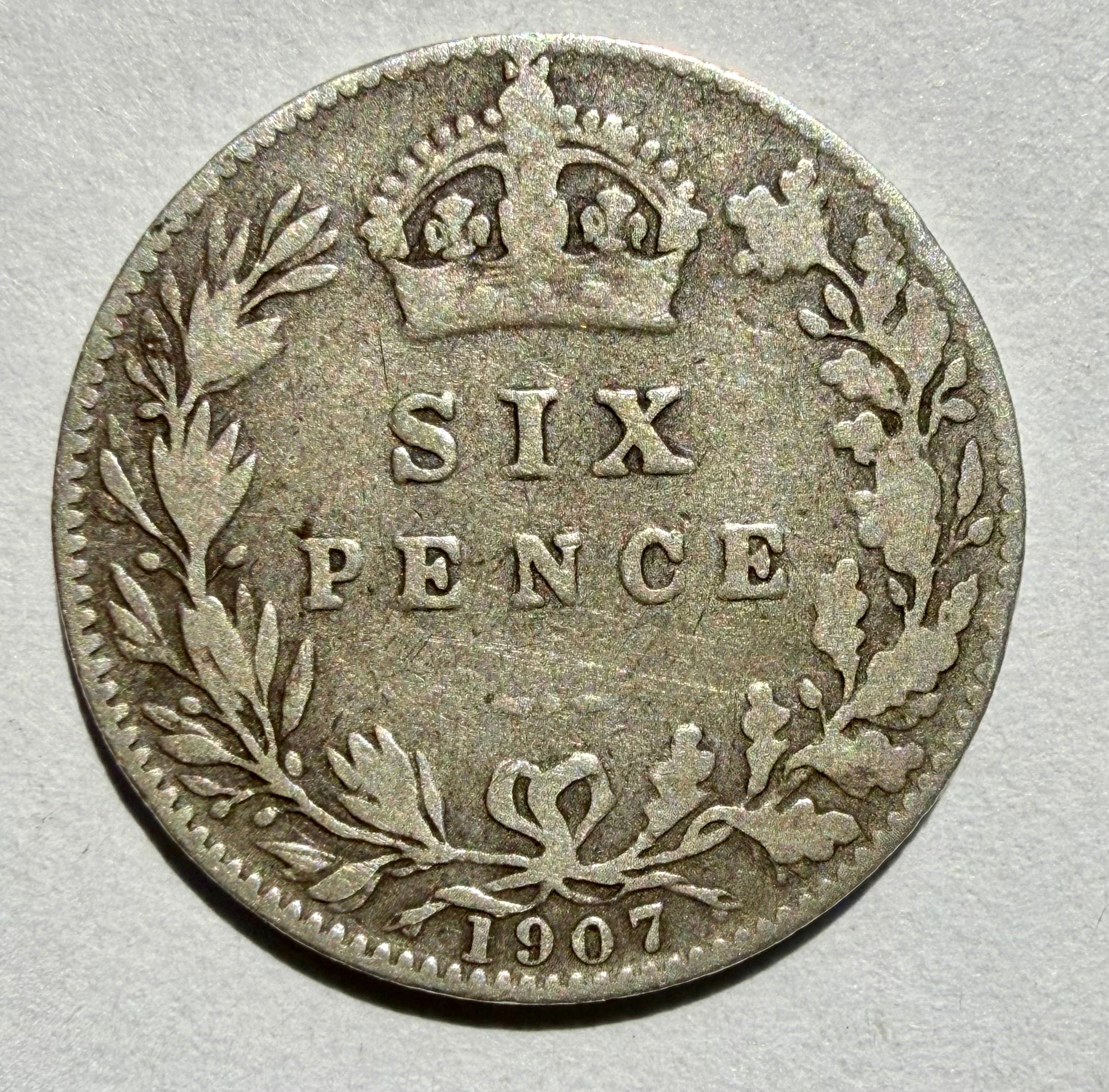 1907 sixpence Edward VII