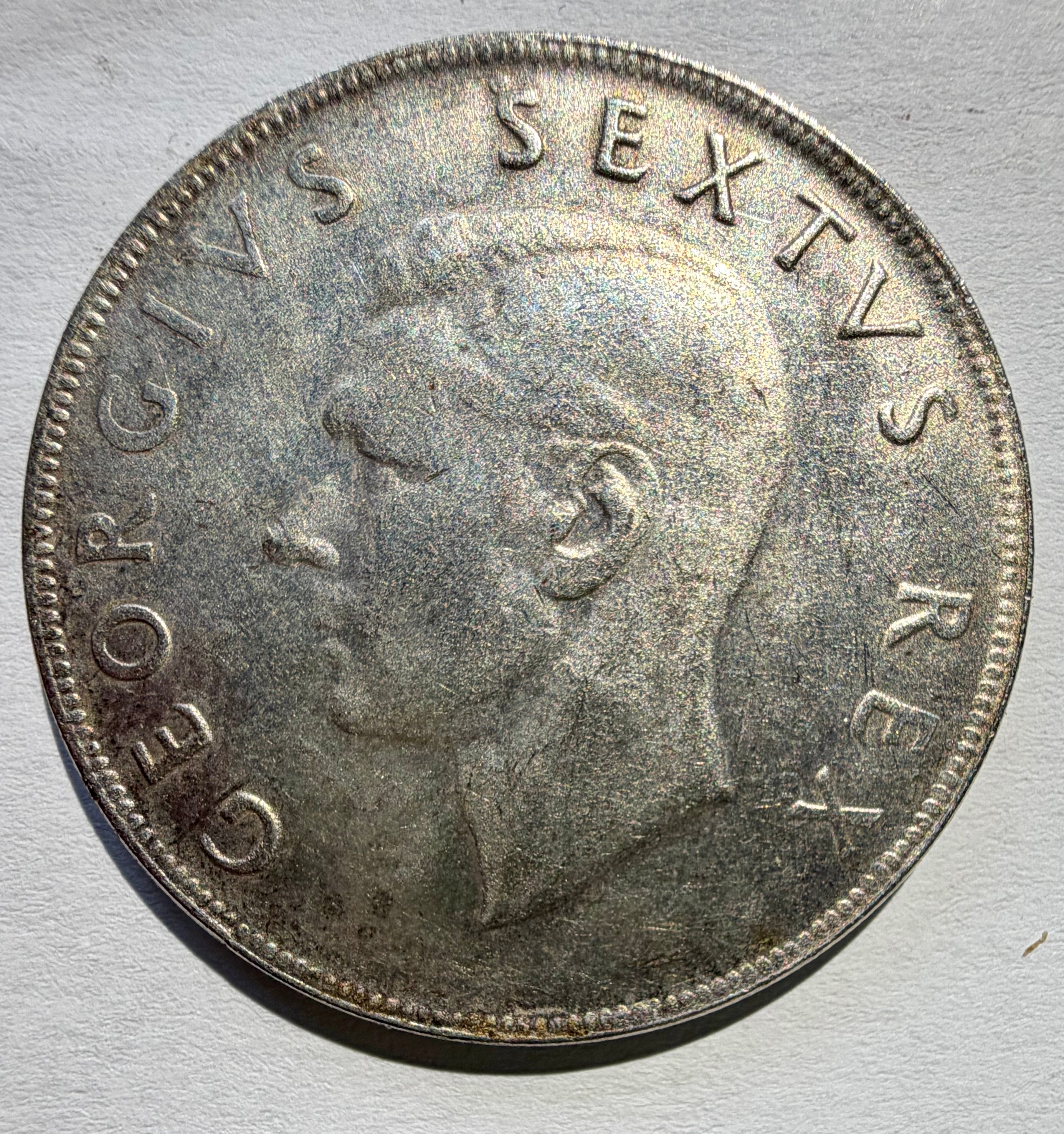 Fantasy George VI New Zealand 1949 Crown 16.45 grams-below weight token