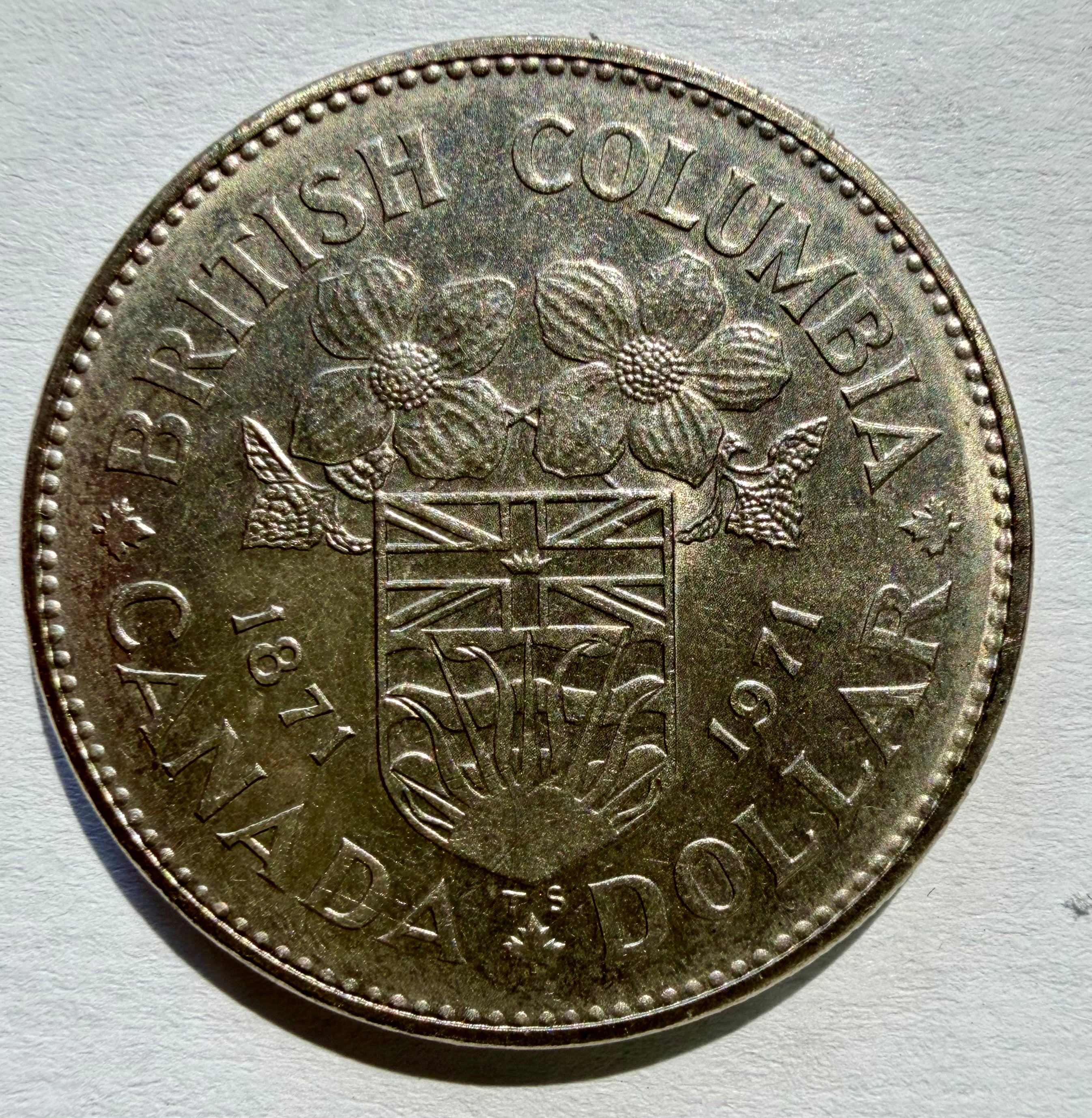1971 Canada One Dollar Coin - British Columbia