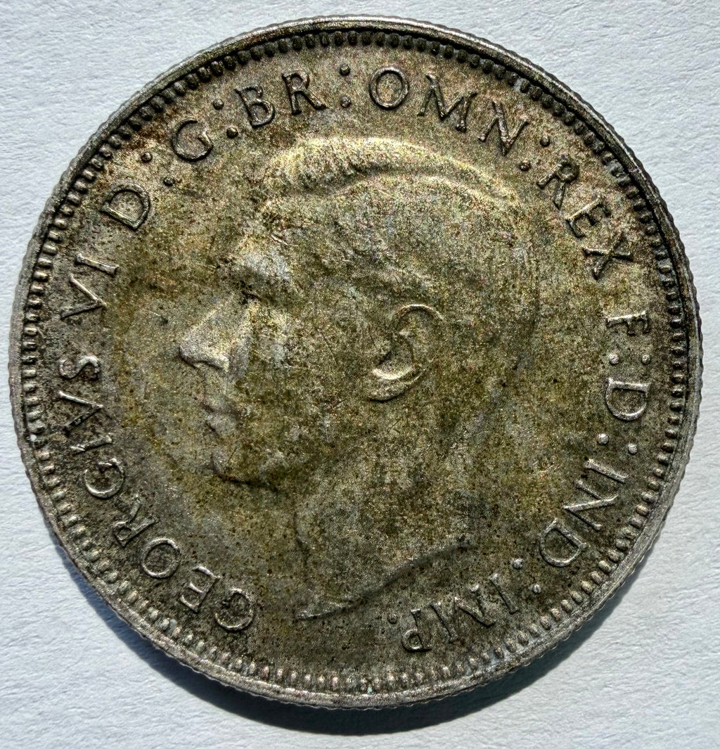 1945 Australia Florin Two Shillings Silver Coin