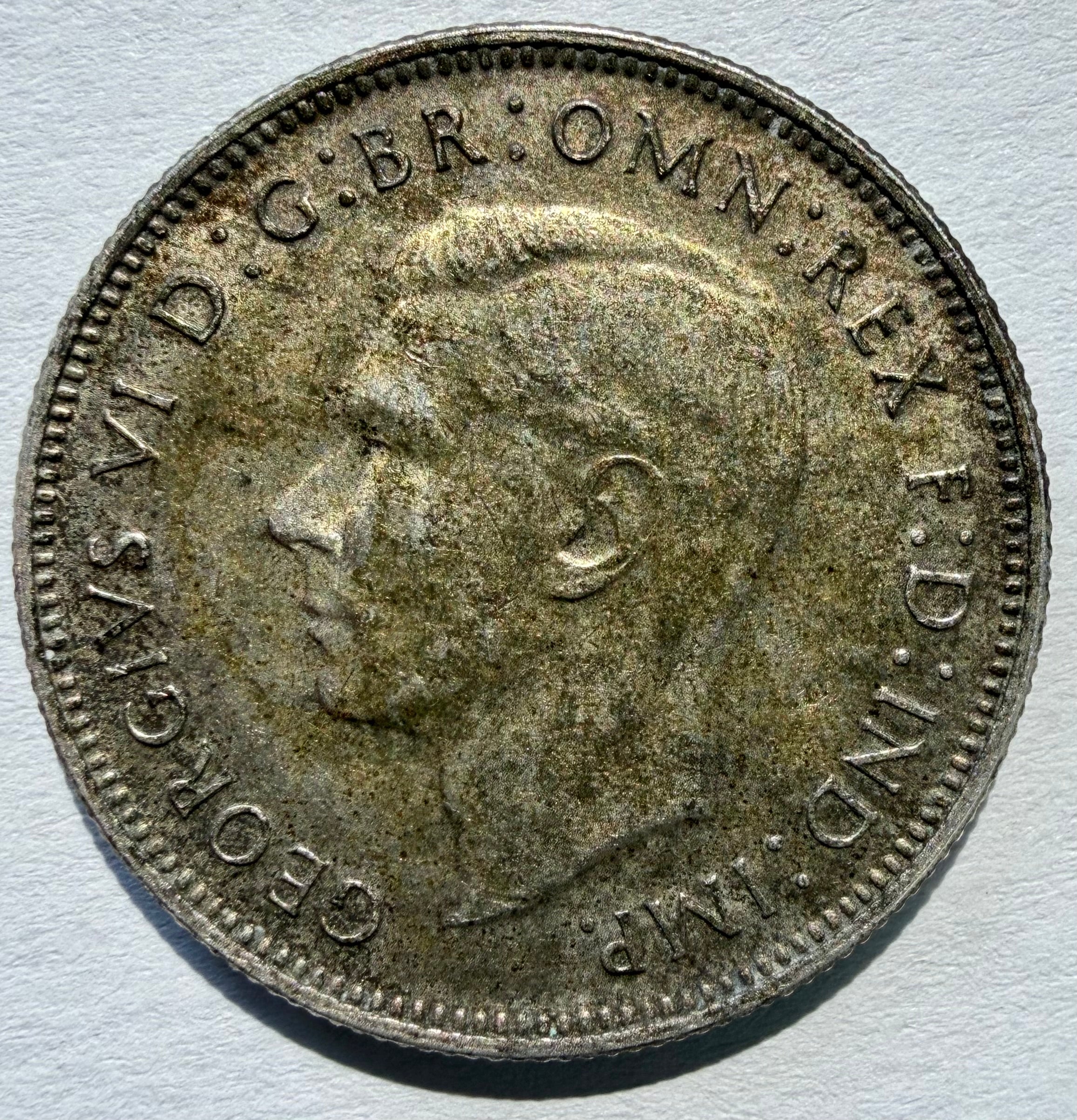 1945 Australia Florin Two Shillings Silver Coin