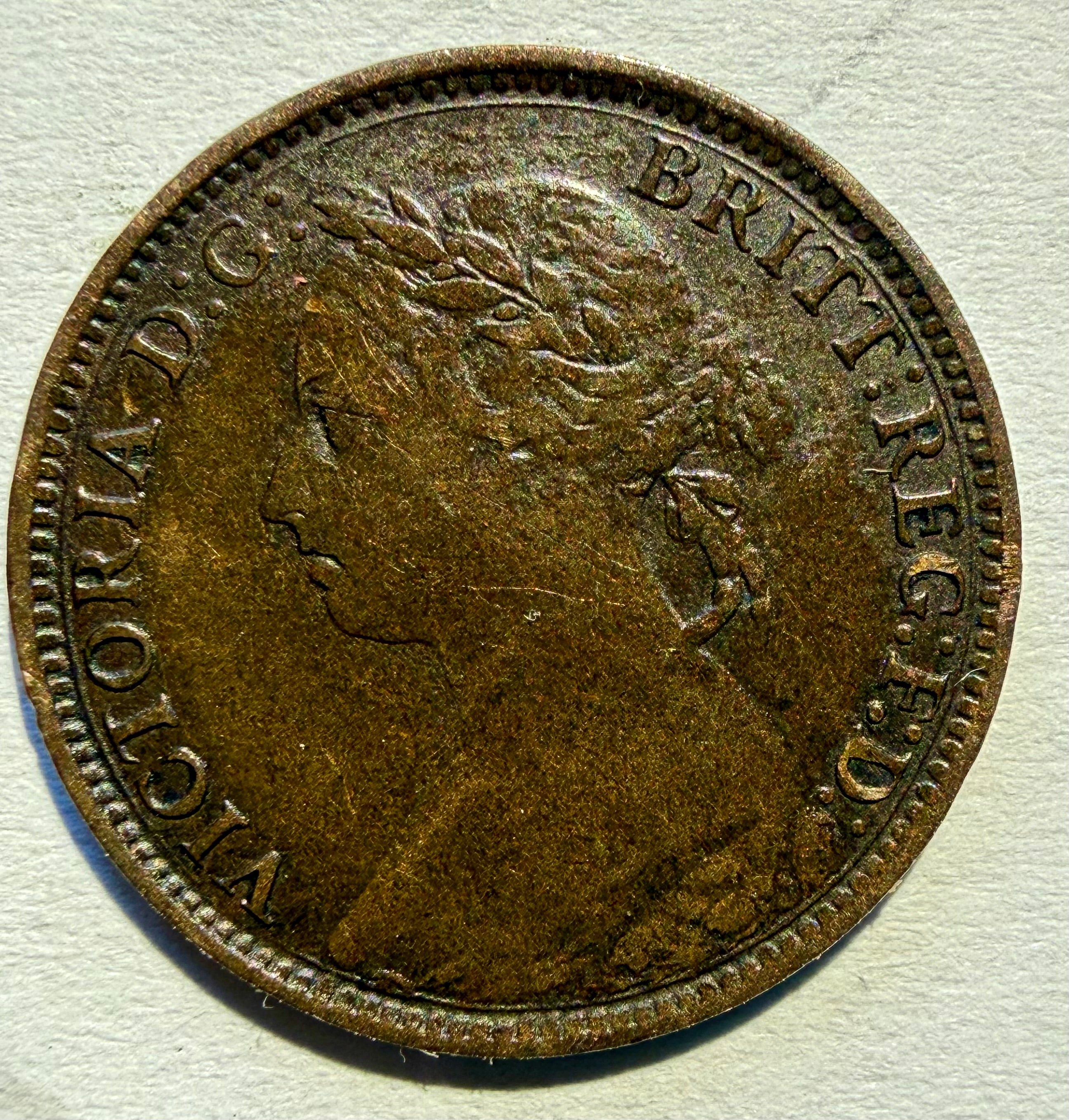 1893 Victoria Farthing-narrow date