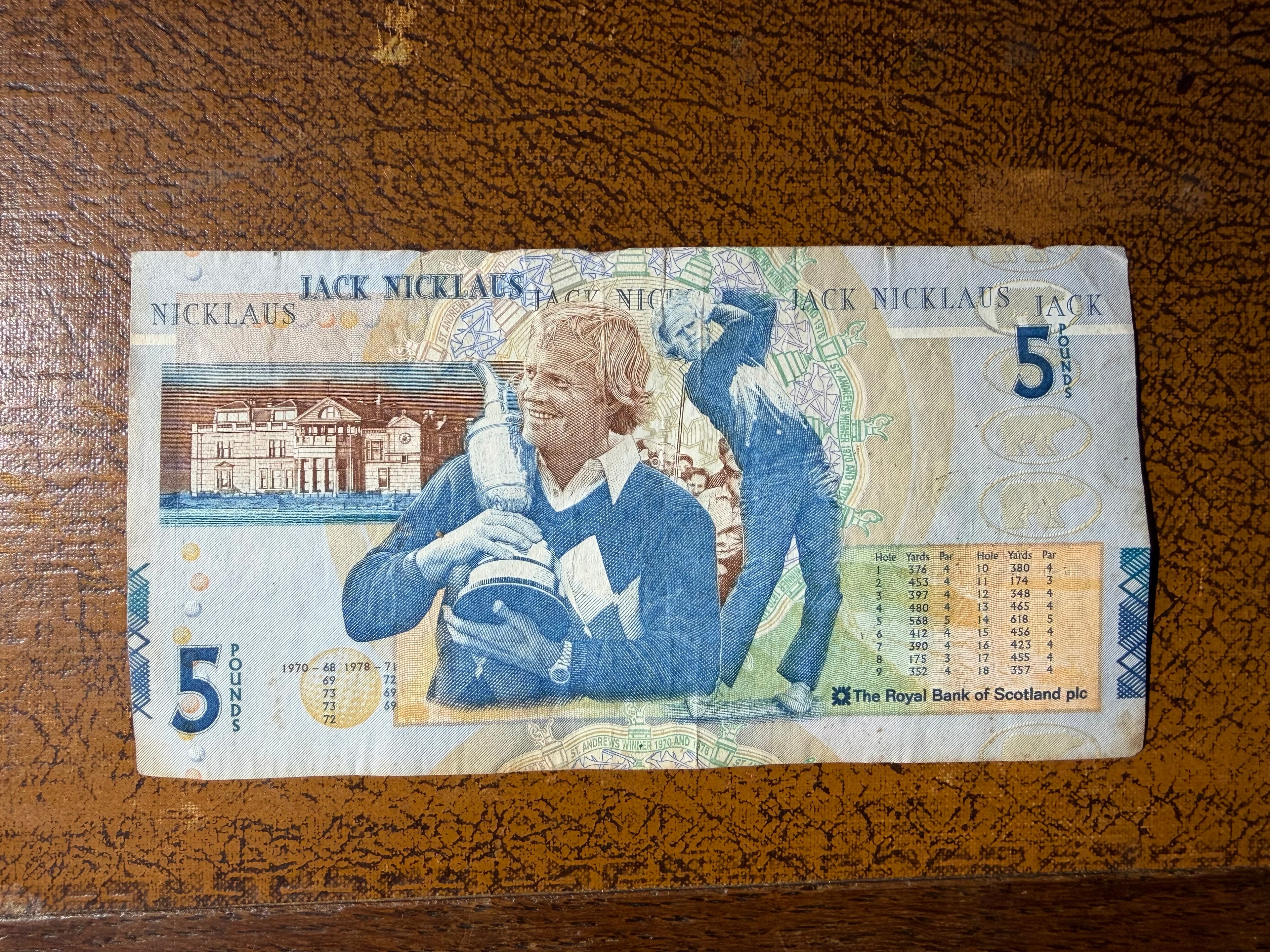 Royal Bank of Scotland £5 Five Pounds 2005 Jack Nicklaus Golf