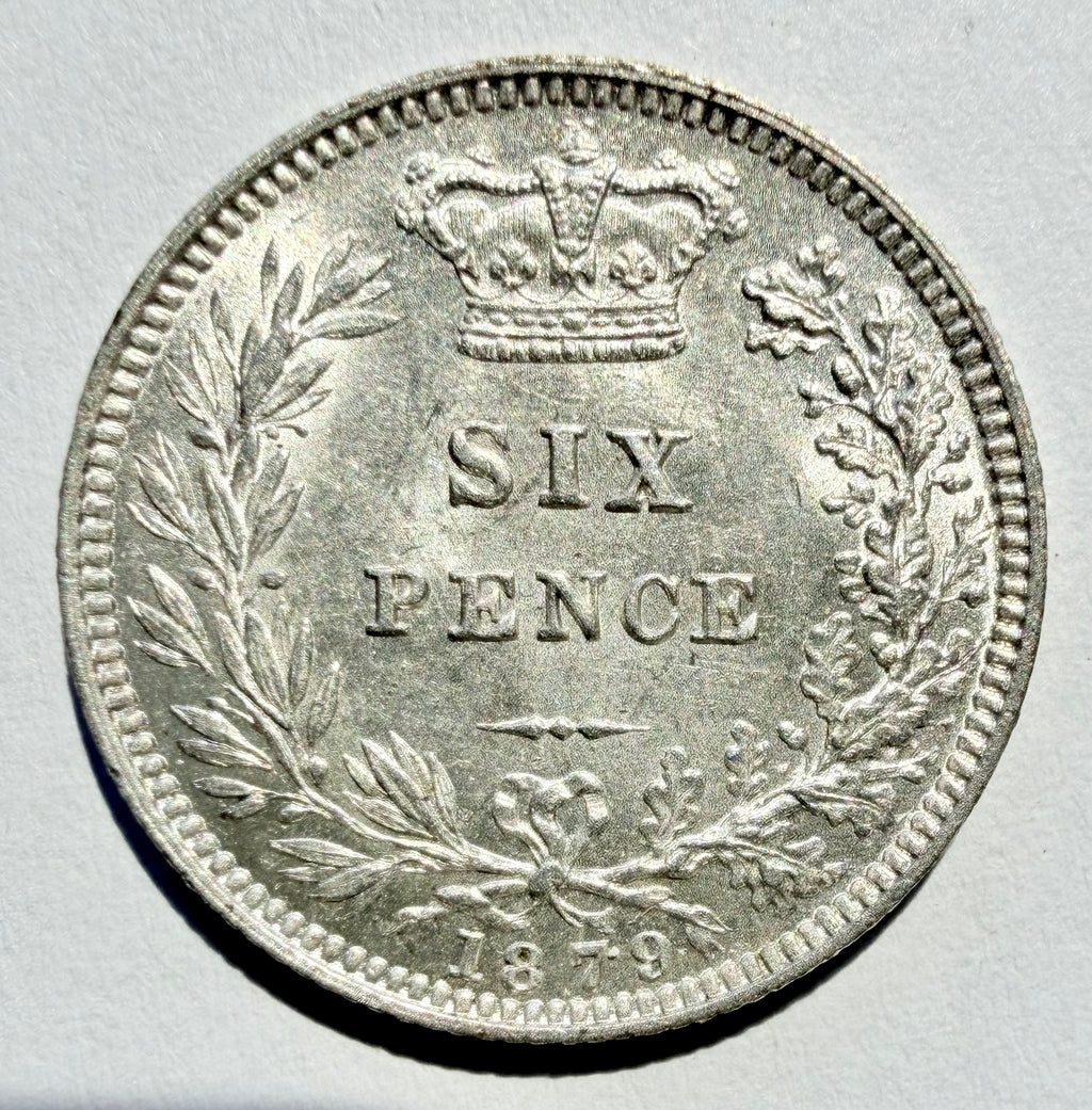 1879 Queen Victoria Sixpence-superb and lustrous