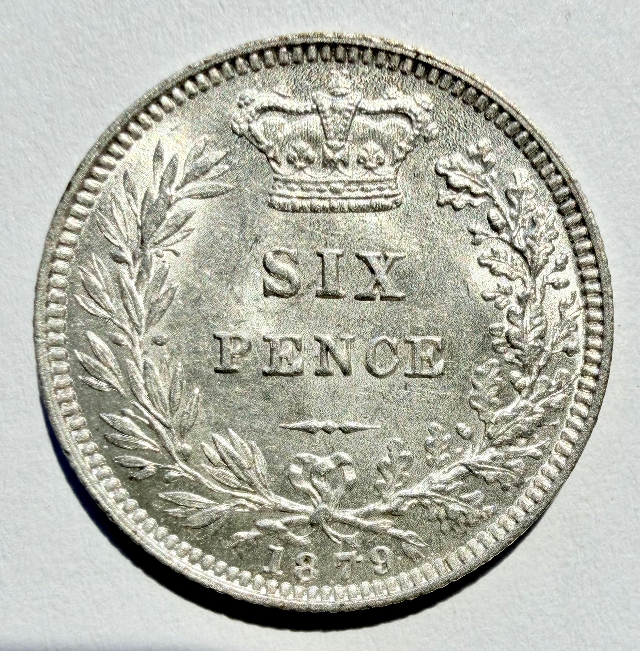 1879 Queen Victoria Sixpence-superb and lustrous