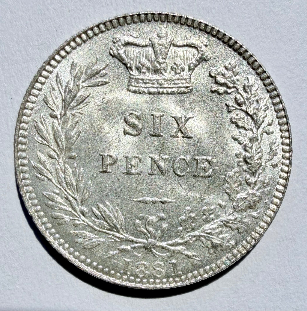 1881 Queen Victoria Sixpence-superb and lustrous