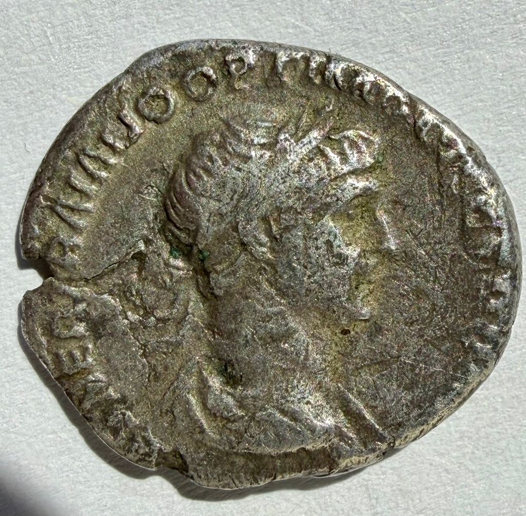 Trajan AR Silver Denarius (114-117 AD) - Genius Reverse - RIC 347 Rome Mint