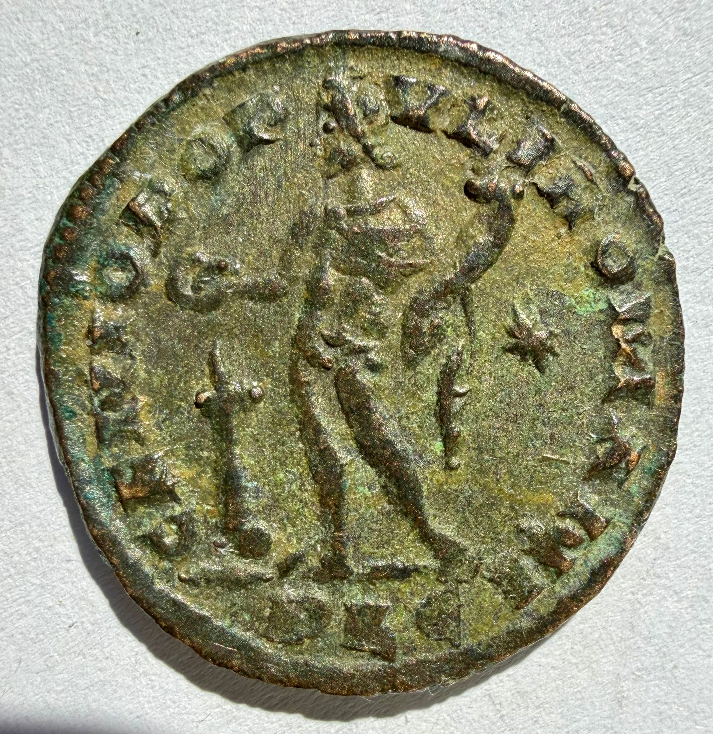 MAXIMIANUS High Grade AE Follis - Lyon Mint - Genius Reverse - 9.48g - RIC 104b